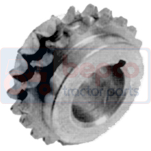 CRANKSHAFT GEAR , Massey Ferguson, TE20 - TEA20, Engine and components, Crankshaft and Flywheel, Pinion and pulley, shock absorber, 825136M1, , CRANKSHAFT GEAR , 30/12-17, 825136M1, , 0.41 kg