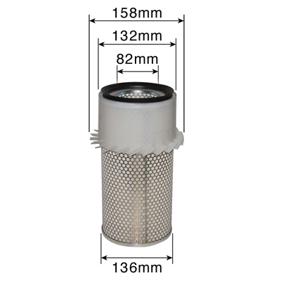 OUTER AIR FILTER , JCB, 520 - 520M-4 (LD), Filter, Air fiter, Air filter, 32203702, , OUTER AIR FILTER , 60/161-300, 32203702, , 1.00 kg