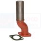 , Case-IH, Inlet and exhaust, Exhaust, Exhaust elbow and support