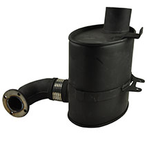 EXHAUST SILENCER  , New Holland, TM - TM190, Inlet and exhaust, Exhaust, Escapement, 82017432, 82017433, 82017434, 82017435, , EXHAUST SILENCER  , 54/165-329, 82017432, 82017433, 82017434, 82017435, , 11.75 kg