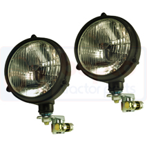 FRONT HEADLAMPS (PAIR) WITH FITTING CLAMPS, Deutz, Classique - 15, Electrical components, Lighting, Front light and kit, , FRONT HEADLAMPS (PAIR) WITH FITTING CLAMPS, 21/189-202K, , 0.00 kg