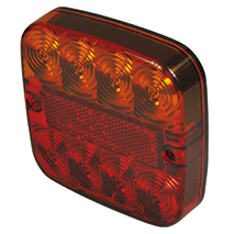 REAR LIGHT WITH NUMBER PLATE LAMP LED 12V, Electrical, Electrical components, Lighting, Rear side lights and indicators, , REAR LIGHT WITH NUMBER PLATE LAMP LED 12V, 63/1912-261, , 0.19 kg