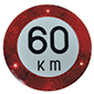 MAXIMUM SPEED PLATE 60 KM/H , Universal accessories, Electrical components, Indication, Maximum speed plate and sticker