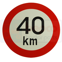 MAXIMUM SPEED PLATE 40KM/H , Universal accessories, Electrical components, Indication, Maximum speed plate and sticker, , MAXIMUM SPEED PLATE 40KM/H , 63/1964-7, , 0.16 kg