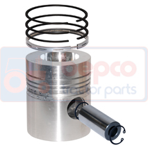 PISTON WITH RINGS , Massey Ferguson, 100 - 188, Engine and components, Pistons-Ring sets-Liners, Piston and ring, 1896438M91, 3639050M1, 68508, B1204, , PISTON WITH RINGS , 30/32-13, 1896438M91, 3639050M1, 68508, B1204, , 1.80 kg