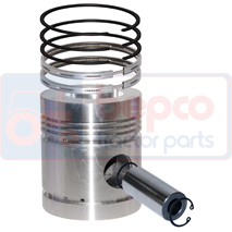 PISTON WITH RINGS , Massey Ferguson, Engine and components, Pistons-Ring sets-Liners, Piston and ring, B1210, , PISTON WITH RINGS , 30/32-20, B1210, , 2.30 kg