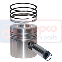 PISTON WITH RINGS , Massey Ferguson, 1000 - 1085, Engine and components, Pistons-Ring sets-Liners, Piston and ring, B1211, , PISTON WITH RINGS , 30/32-21, B1211, , 2.40 kg