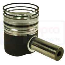 PISTON & RINGS KIT , New Holland, TM - TM155, Engine and components, Pistons-Ring sets-Liners, Piston and ring, 87802672, , PISTON & RINGS KIT , 54/32-280, 87802672, , 2.80 kg