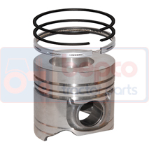 PISTON WITH RINGS , Case-IH, 2000 - 2120, Engine and components, Pistons-Ring sets-Liners, Piston and ring, 1966438C1, , PISTON WITH RINGS , 25/32-281, 1966438C1, , 0.00 kg