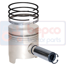 PISTON WITH RINGS , New Holland, Engine and components, Pistons-Ring sets-Liners, Piston and ring, 81877563, F2NN6K100DA, , PISTON WITH RINGS , 24/32-35, 81877563, F2NN6K100DA, , 2.40 kg