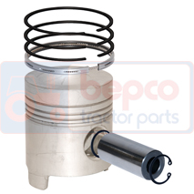 PISTON WITH RINGS , Ford, Engine and components, Pistons-Ring sets-Liners, Piston and ring, , PISTON WITH RINGS , 24/32-38, , 2.20 kg