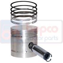 PISTON WITH RINGS , Massey Ferguson, Engine and components, Pistons-Ring sets-Liners, Piston and ring, 102968, 200570, , PISTON WITH RINGS , 30/32-40, 102968, 200570, , 0.88 kg