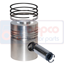 PISTON WITH RINGS , Massey Ferguson,  - 50B MKII, Engine and components, Pistons-Ring sets-Liners, Piston and ring, 1896435M91, 68514, B1201, , PISTON WITH RINGS , 30/32-9, 1896435M91, 68514, B1201, , 2.00 kg