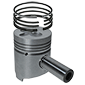 PISTON WITH RINGS , Fendt, Engine and components, Pistons-Ring sets-Liners, Piston and ring