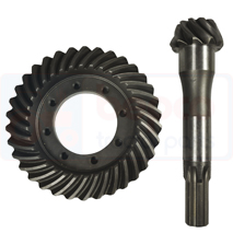 CROWN WHEEL AND PIGNON , Massey Ferguson, 300 - 374FQ, Transmission, Front axle 4WD, Difference input - final drive, 3428947M91, , CROWN WHEEL AND PIGNON , 30/340-12, 3428947M91, , 5.45 kg