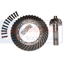 CROWN WHEEL AND PIGNON 250mm, Massey Ferguson, Transmission, Front axle 4WD, Difference input - final drive, 1661603M91, 1683757M91, 1889777M91, , CROWN WHEEL AND PIGNON 250mm, 30/340-3, 1661603M91, 1683757M91, 1889777M91, , 17.27 kg