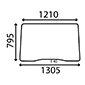 WINDSCREEN , Renault / Claas, 90 - 90-34M, Body parts, cab accessories, seats, Glazing industry, Glass