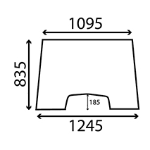 WINDSCREEN, Massey Ferguson, 300 - 342, Virsbūves daļas, kabīne, sēdekļi, Stiklojums, Stikls, 3475991M1, , WINDSCREEN, 30/4000-17, 3475991M1, , 14.20 kg