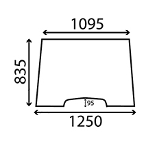 WINDSCREEN , Massey Ferguson, 300 - 382N, Body parts, cab accessories, seats, Glazing industry, Glass, 3478320M1, , WINDSCREEN , 30/4000-41, 3478320M1, , 14.00 kg