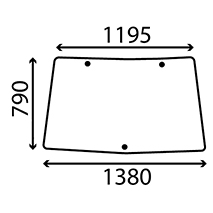 WINDSCREEN FIXED , John Deere, 6000 - 6200 (USA), Body parts, cab accessories, seats, Glazing industry, Glass, L78733, , WINDSCREEN FIXED , 26/4000-59, L78733, , 14.60 kg