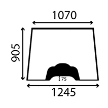 WINDSCREEN FIXED , Massey Ferguson, Body parts, cab accessories, seats, Glazing industry, Glass, 3814954M1, 3814954M2, , WINDSCREEN FIXED , 30/4000-70T, 3814954M1, 3814954M2, , 14.80 kg