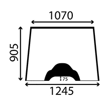 WINDSCREEN FIXED , Massey Ferguson, Body parts, cab accessories, seats, Glazing industry, Glass, 3806573M1, 3806573M2, , WINDSCREEN FIXED , 30/4000-72T, 3806573M1, 3806573M2, , 14.85 kg