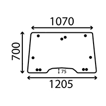 WINDSCREEN OPENING , Massey Ferguson, Body parts, cab accessories, seats, Glazing industry, Glass, 3806704M4, , WINDSCREEN OPENING , 30/4000-73T, 3806704M4, , 11.00 kg