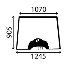 WINDSCREEN FIXED , Massey Ferguson, 4300 - 4345, Body parts, cab accessories, seats, Glazing industry, Glass, 3821747M1, , WINDSCREEN FIXED , 30/4000-74T, 3821747M1, , 13.00 kg