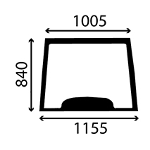 WINDSCREEN FIXED , New Holland, TM - TM140, Body parts, cab accessories, seats, Glazing industry, Glass, 82000296, , WINDSCREEN FIXED , 24/4000-86, 82000296, , 0.00 kg