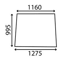 WINDSCREEN FIXED , Renault / Claas, 80 - 85-32TX, Body parts, cab accessories, seats, Glazing industry, Glass, 6005028926, 7700016589, , WINDSCREEN FIXED , 28/4001-12, 6005028926, 7700016589, , 16.00 kg