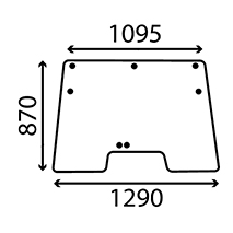 WINDSCREEN CURVED FIXED , Deutz, Body parts, cab accessories, seats, Glazing industry, Glass, 04383606, , WINDSCREEN CURVED FIXED , 21/4001-13, 04383606, , 11.00 kg