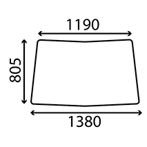 WINDSCREEN FIXED CURVED, John Deere, 6020 - 6220 (Europe), Virsbūves daļas, kabīne, sēdekļi, Stiklojums, Stikls, L112972, L171336, , WINDSCREEN FIXED CURVED, 26/4001-32, L112972, L171336, , 13.00 kg