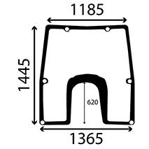 WINDSCREEN FIXED CURVED , John Deere, Body parts, cab accessories, seats, Glazing industry, Glass, L166875, , WINDSCREEN FIXED CURVED , 26/4001-37, L166875, , 17.00 kg