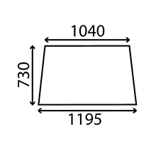 FAT CARGLASS , John Deere, 40 - 1040V, Body parts, cab accessories, seats, Glazing industry, Glass, AL29675, , FAT CARGLASS , 26/4002-1, AL29675, , 0.00 kg