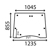 OPENING WINDSCREEN , Case-IH, Body parts, cab accessories, seats, Glazing industry, Glass, 144986A1, , OPENING WINDSCREEN , 25/4004-1, 144986A1, , 13.50 kg