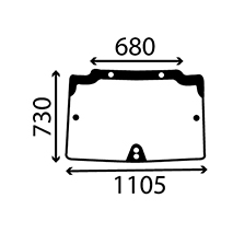 OPENING WINDSCREEN , Case-IH, Body parts, cab accessories, seats, Glazing industry, Glass, 44911501, , OPENING WINDSCREEN , 25/4004-17T, 44911501, , 0.00 kg