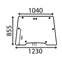 FIXED WINDSCREEN , Case-IH, Body parts, cab accessories, seats, Glazing industry, Glass, 234969A1, , FIXED WINDSCREEN , 25/4004-3, 234969A1, , 1.30 kg