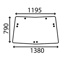 WINDSCREEN OPENING CURVED , John Deere, 6010 - 6010SE, Body parts, cab accessories, seats, Glazing industry, Glass, L78725, L78726, , WINDSCREEN OPENING CURVED , 26/4004-7, L78725, L78726, , 18.00 kg