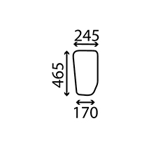 LOWER FRONT GLAAS RH , New Holland, Body parts, cab accessories, seats, Glazing industry, Glass, 83904536, D5NN9400246A, , LOWER FRONT GLAAS RH , 24/4010-5, 83904536, D5NN9400246A, , 2.50 kg