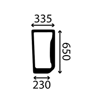 LOWER FRONT GLASS RIGHT, Case-IH, Virsbūves daļas, kabīne, sēdekļi, Stiklojums, Stikls, 82002184, , LOWER FRONT GLASS RIGHT, 23/4011-10, 82002184, , 3.10 kg