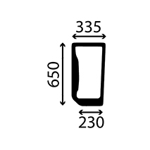 LOWER FRONT GLASS LEFT , Case-IH, JXU - JX70U, Body parts, cab accessories, seats, Glazing industry, Glass, 82002185, , LOWER FRONT GLASS LEFT , 23/4011-11, 82002185, , 2.10 kg