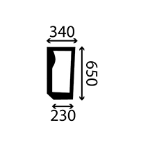 LOWER FRONT GLASS LH , New Holland, TM - TM140, Body parts, cab accessories, seats, Glazing industry, Glass, 82001923, , LOWER FRONT GLASS LH , 24/4011-13, 82001923, , 0.00 kg