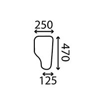 LOWER FRONT GLAAS LH , New Holland, Body parts, cab accessories, seats, Glazing industry, Glass, 83952305, E4NN9400247AA, , LOWER FRONT GLAAS LH , 24/4011-6, 83952305, E4NN9400247AA, , 3.10 kg