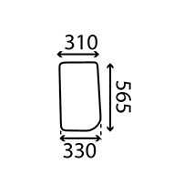 LOWER FRONT LH&RH; , Renault / Claas, 70 - 70-32PX, Body parts, cab accessories, seats, Glazing industry, Glass, 6005002912, , LOWER FRONT LH&RH; , 28/4012-104, 6005002912, , 1.20 kg