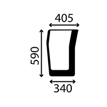 FRONT GLASS RIGHT, Massey Ferguson, 4300 - 4370, Virsbūves daļas, kabīne, sēdekļi, Stiklojums, Stikls, 3804552M1, 3804552M2, , FRONT GLASS RIGHT, 30/4012-40, 3804552M1, 3804552M2, , 3.40 kg