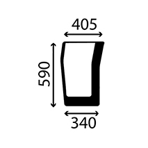 FRONT GLASS RIGHT, Massey Ferguson, Virsbūves daļas, kabīne, sēdekļi, Stiklojums, Stikls, 3806584M1, 3806584M2, , FRONT GLASS RIGHT, 30/4012-40T, 3806584M1, 3806584M2, , 3.45 kg