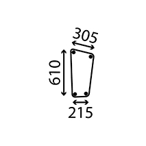 LOWER FRONT GLASS LH & RH , Deutz, 07C - 5207C, Body parts, cab accessories, seats, Glazing industry, Glass, 04340330, , LOWER FRONT GLASS LH & RH , 21/4012-43, 04340330, , 2.40 kg