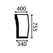 FRONT GLASS LEFT , Massey Ferguson, 4300 - 4345, Body parts, cab accessories, seats, Glazing industry, Glass, 3806589M1, 3806589M2, , FRONT GLASS LEFT , 30/4012-49, 3806589M1, 3806589M2, , 6.00 kg