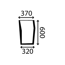 FRONT GLASS LEFT, Massey Ferguson, 5400 - 5460, Virsbūves daļas, kabīne, sēdekļi, Stiklojums, Stikls, 3902149M1, , FRONT GLASS LEFT, 30/4014-6, 3902149M1, , 3.30 kg