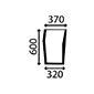 FRONT GLASS RIGHT , Massey Ferguson, 8400 - 8470, Body parts, cab accessories, seats, Glazing industry, Glass